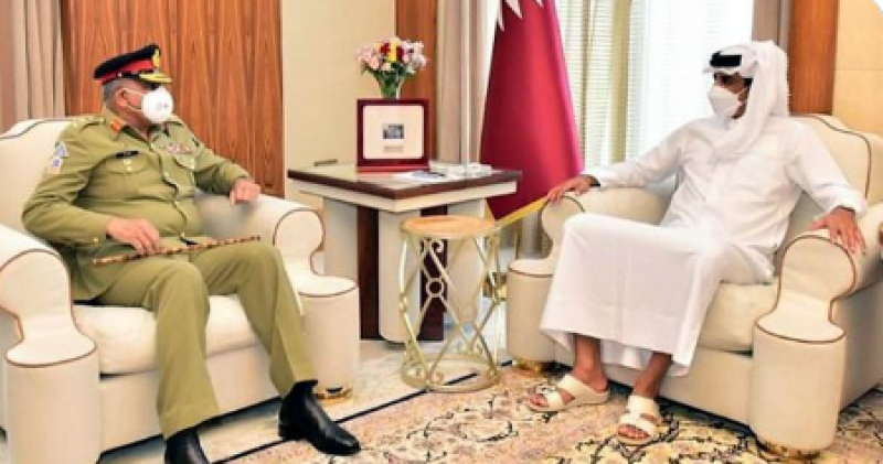  آرمی چیف نے امیر قطر شیخ تمیم بن حمادالثانی سے ملاقات کی، آئی ایس پی آر