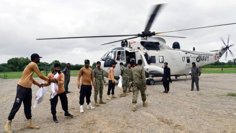 بلوچستان کے سیلاب زدہ علاقوں میں پاک بحریہ کا ریلیف آپریشن, امدادی سامان مہیا 
