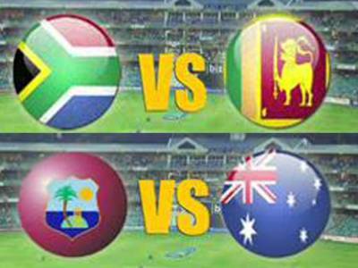 ٹی ٹوئنٹی ورلڈکپ میں آج سری لنکا کامقابلہ جنوبی افریقہ اور آسٹریلیا کا مقابلہ ویسٹ انڈیز سے ہوگا۔