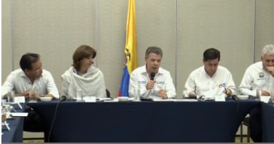 کولمبیا کے صدر نے وینزیلا کے بارڈر کا دورہ کیا 