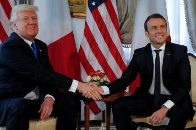امریکی صدر ڈونلڈ ٹرمپ نے فرانسیسی ہم منصب امنیول میکرون سے ملاقات کی