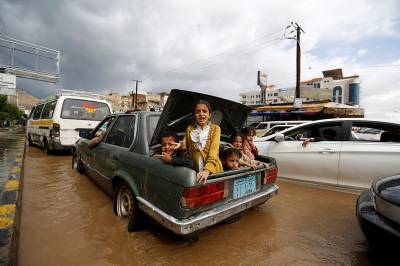 یمن بھی شدید بارشوں اور سیلاب کی زد میں