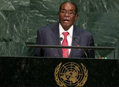 اقوام متحدہ کی جنرل اسمبلی سے خطاب, رابرٹ موگابے نے ڈونلڈ ٹرمپ کوسنہرے بالوں والا جالوت قرار دے دیا