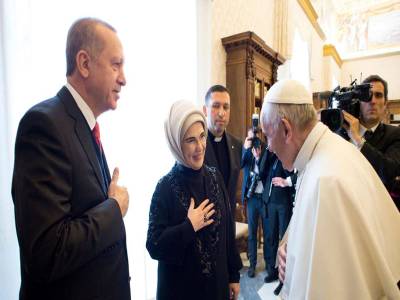 ترکی کے صدر رجب طیّب اردوان کی پوپ فرانسس سے ملاقات