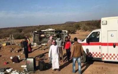 سعودی عرب میں ٹریفک حادثہ، 4 برطانوی عازمین جاں بحق، 12 زخمی