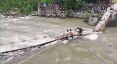 5 tourists dead, several missing as bridge collapses in Pakistan-controlled Kashmir