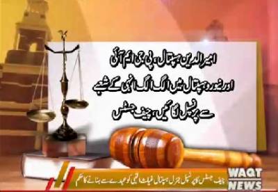 Chief Justice Supreme Court ordered to remove Principal General Hospital Ghias Un Nabi Tayyab from Office