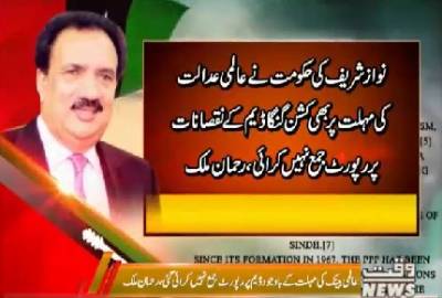 Rehman Malik announced to Lift the Issue of Kishan Ganga Dam Case in the Senate