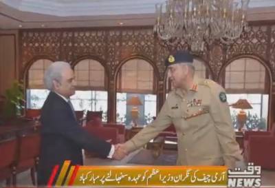 COAS Gen Bajwa calls on interim PM Nasirul Mulk