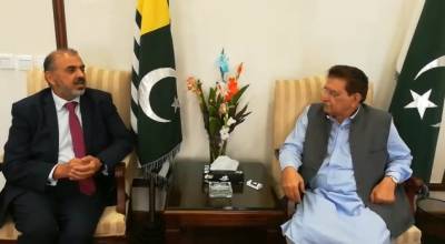 اسلام آباد :وزیراعظم آزادکشمیر راجہ فاروق حیدر سے لارڈ نذیر احمد کی ملاقات, مسئلہ کشمیر کا حل اقوام متحدہ کی۔قراردادیں ہیں،وزیراعظم آزادکشمیر
