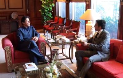 وزیر اعظم عمران خان سے وزیر برائے آبی وسائل محمد فیصل واڈا کی وزیر اعظم آفس میں ملاقات