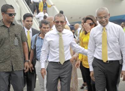مالدیپ کے سابق جلاوطن صدر وطن واپس