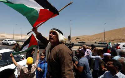 الخان الاحمر میں فلسطینیوں کا مسلسل 138روز سے دھرنا جاری