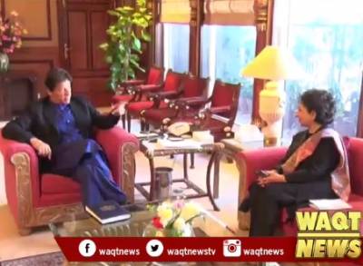 United Nations Ambassador Maleeha Lodhi called on Prime Minister Imran Khan at PM Office