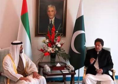 وزیراعظم عمران خان اور ولی عہد شیخ محمد بن زايد بن سلطان النہيان کی ون آن ون ملاقات