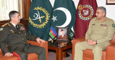 آذربایجان جمہوریہ کےوزیر دفاع کرنل جنرل زاکر حسنوف کی جی ایچ کیو میں چیف آف آرمی سٹاف جنرل قمر جاوید باجوہ سے ملاقات