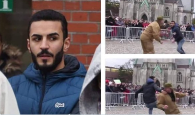 ناروے,اسلام مخالف مظاہرہ:مسلمان نوجوان الیاس کی بہادری سوشل میڈیا پر وائرل