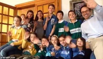گیارہ بچوں پر مشتمل ہسپانوی خاندان کرونا کا شکار