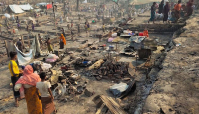 بنگلہ دیش میں روہنگیا پناہ گزینوں کے کیمپ میں آگ لگ گئی 