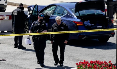 امریکا:مشتبہ شخص نے  کیپیٹل ہل کی عمارت کے باہر گاڑی پولیس اہلکاروں پر چڑھادی