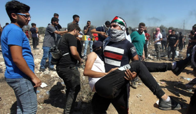 اسرائیلی فوج کے ساتھ جھڑپوں میں100 سےزائدفلسطینی مظاہرین زخمی