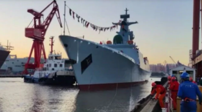 پاک بحریہ کے لیے چین میں تیار کیے جانے والے جہاز کی لانچنگ