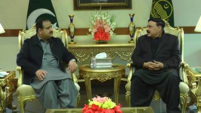 عثمان بزدار سے وفاقی وزیر داخلہ شیخ رشید احمد کی ملاقات