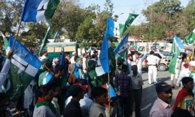 کراچی: شارع فیصل پر جماعت اسلامی کا احتجاج، پولیس کی بھاری نفری تعینات