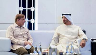 وزیراعظم شیخ خلیفہ کے انتقال پر تعزیت کیلئے اماراتی صدارتی محل پہنچ گئے