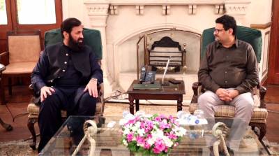 گورنر پنجاب سے وفاقی وزیر خزانہ مفتاح اسماعیل کی گورنر ہاوس لاہور میں ملاقات