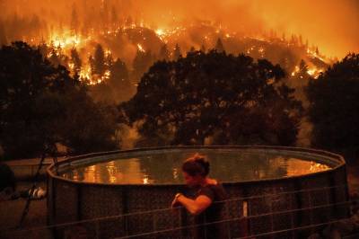  امریکی ریاست اوریگن کے جنگلات میں لگی آگ بے قابو