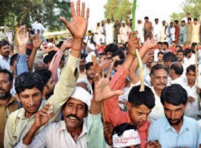 پنجاب کسان اتحاد کا حکومت کے خلاف دھرنا
