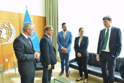 وزیراعظم محمد شہباز شریف کی اقوام متحدہ کی جنرل اسمبلی کے صدر سابا کوروسی سے ملاقات
