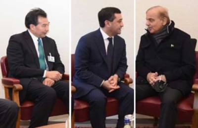 جنیوا میں وزیر اعظم شہباز شریف سے برطانوی، ازبک وزراء کے ملاقاتیں