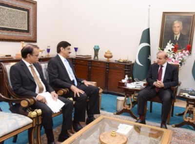 وزیراعظم شہباز شریف سے وزیر اعلیٰ سندھ سید مراد علی شاہ کی ملاقات