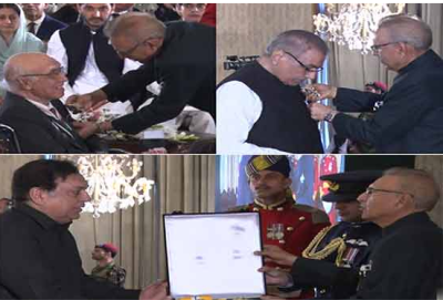 ایوان صدر میں یومِ پاکستان پر سول اعزازات دینے کی پروقار تقریب