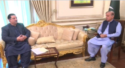 وزیراعظم محمد شہباز شریف سے وفاقی وزیر برائے پاور ڈویژن انجینئرخرم دستگیر کی ملاقات