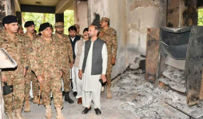 کورکمانڈر پشاور کا ریڈیو پاکستان پشاور کا دورہ ،عمارت کی بحالی کاجائزہ