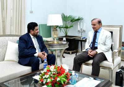 وزیرِ اعظم محمد شہباز شریف سے گورنر سندھ کامران ٹیسوری کی کراچی میں ملاقات