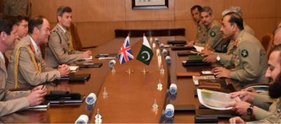 آرمی چیف جنرل عاصم منیر سے برطانوی چیف آف جنرل اسٹاف نے ملاقات کی 