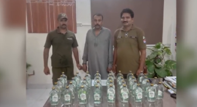 سیف سٹی کی نشاندہی پرملزم 40 بوتلیں شراب سمیت گرفتار
