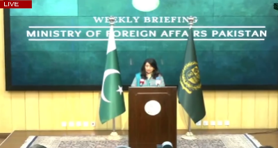 اسلام آباد:ترجمان دفترخارجہ کی ہفتہ وار نیوز بریفنگ جاری 
