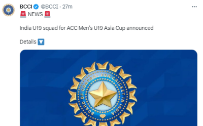 بھارتی کرکٹ بورڈ نے انڈر 19 ایشیا کپ کے لیے 15 رکنی اسکواڈ کا اعلان کر دیا 
