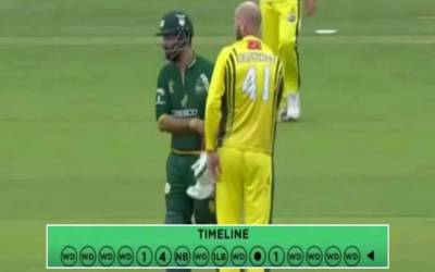  آسٹریلوی بولر نے  10 وائیڈ بال پھینک کر میچ میں ناپسندیدہ ریکارڈ اپنے نام کرلیا۔