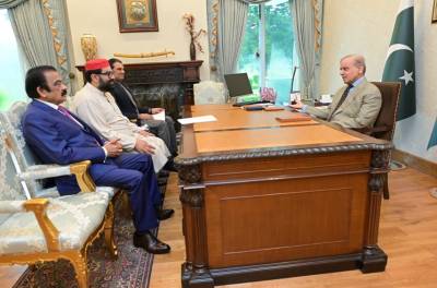 وزیراعظم محمد شہباز شریف سے سینیٹر ایمل ولی خان کی ملاقات 